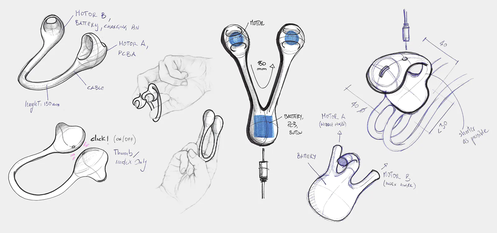 Wearable Massager Sketches